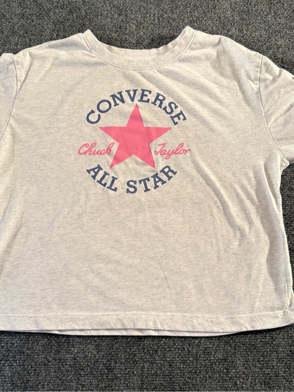 Converse All Star Youth XL 12-15 Gray Graphic T-Shirt